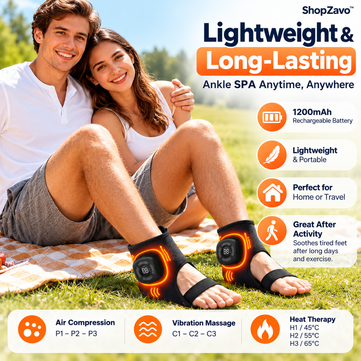 ShopZavo™ AirRelief Heated Foot & Ankle Massager