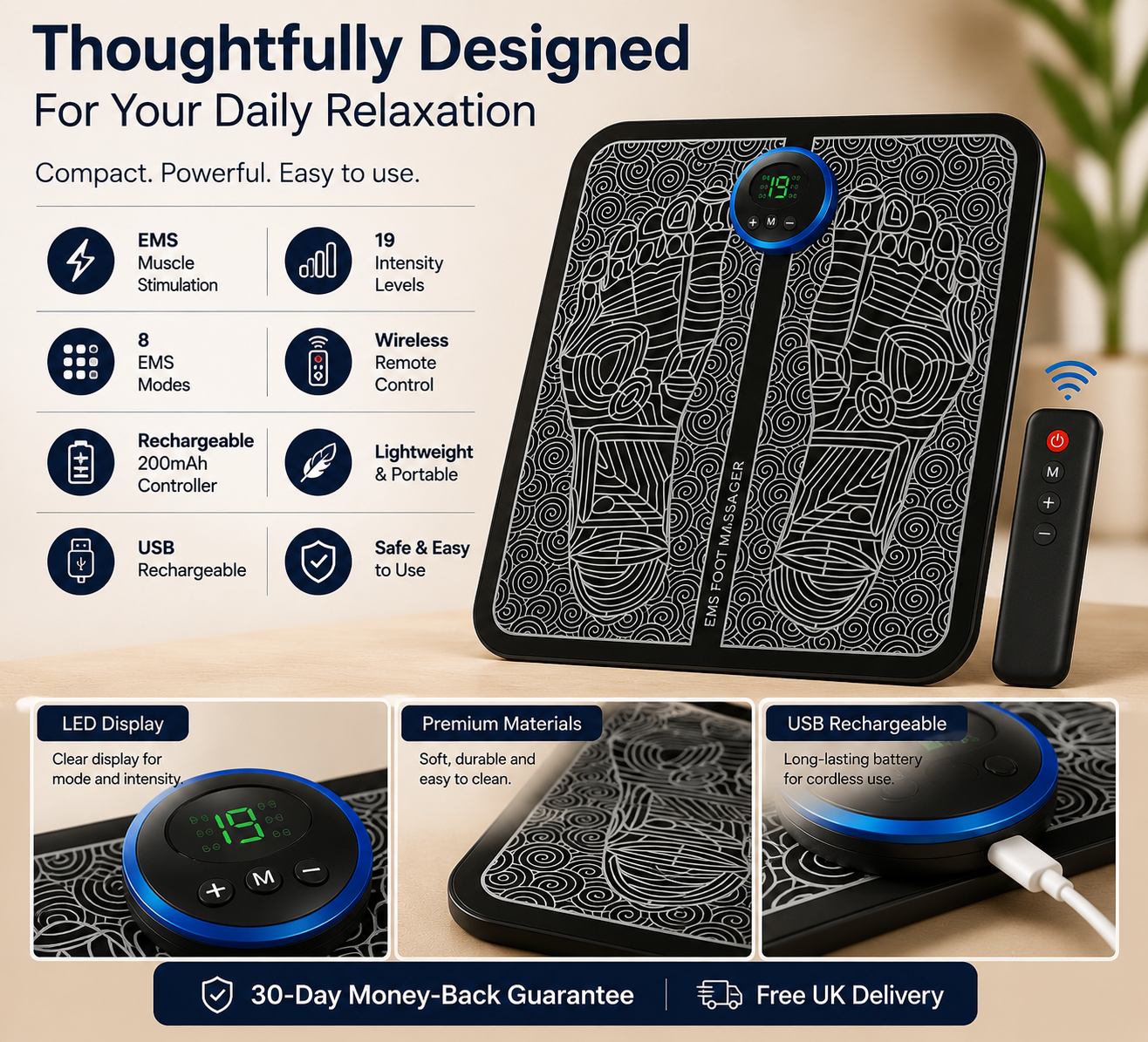 ShopZavo™ PulseStep EMS Foot & Leg Stimulator