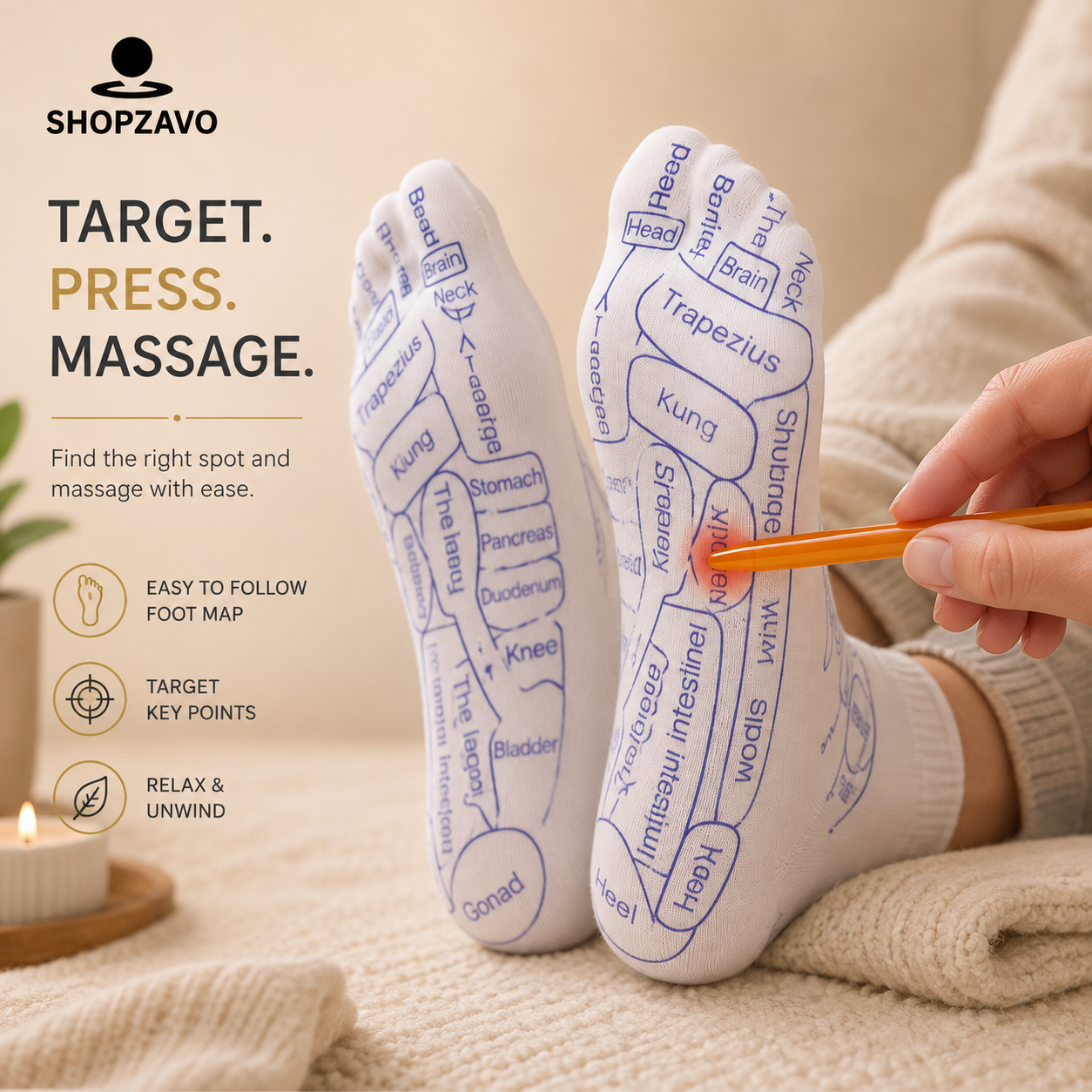 ShopZavo™ SolePoint Reflexology Socks